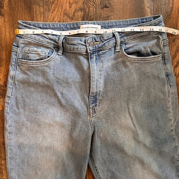 Flying Monkey High Rise Stretch Flare Leg Casual Dreaming Hill Denim Basic - Picture 7 of 9